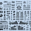 Sponsor Logo Decal 02S Black(1pc) 1 Sponsor Logo Decal 02S Black(1pc) -Model Circuit Shop SLD02S BK1