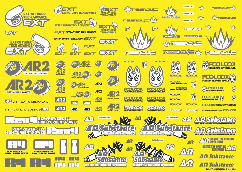 Sponsor Logo Decal 02S Gray/ Dark Gray(1pc) 4 Sponsor Logo Decal 02S Gray/ Dark Gray(1pc) - Image 2