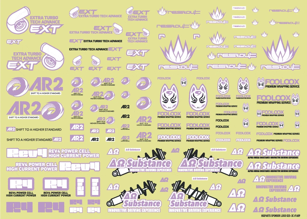 Sponsor Logo Decal 02S Light Purple(1pc) 4 Sponsor Logo Decal 02S Light Purple(1pc) - Image 2