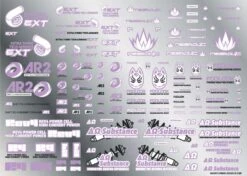 Sponsor Logo Decal 02S Light Purple(1pc) 9 Sponsor Logo Decal 02S Light Purple(1pc) -Model Circuit Shop SLD02S LP03