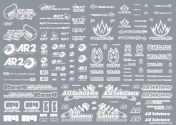 Sponsor Logo Decal 02S White(1pc) -Model Circuit Shop SLD02S WH 3