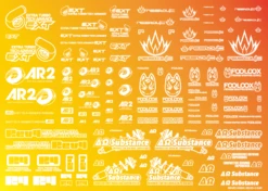 Sponsor Logo Decal 02S White(1pc) -Model Circuit Shop SLD02S WH 5