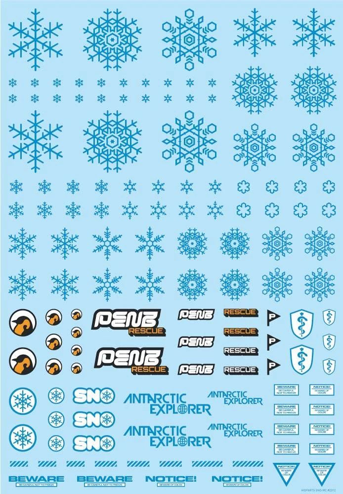 Snow Decal Blue(1pc) 3 Snow Decal Blue(1pc)