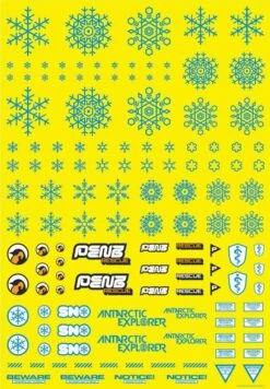 Snow Decal Blue(1pc) -Model Circuit Shop SNO MC BLU3 1