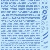 TR Decal 3 Alphabet Blue(1pc) -Model Circuit Shop TR3 A BLU 1
