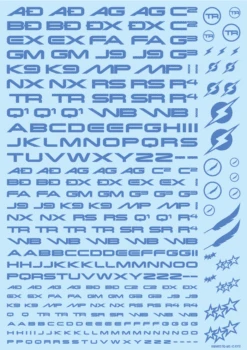 TR Decal 3 Alphabet Blue(1pc)