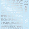 TR Decal 3 Alphabet Silver(1pc)