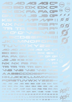 TR Decal 3 Alphabet Silver(1pc)