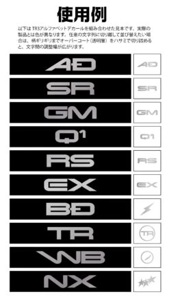 TR Decal 3 Alphabet Silver(1pc) 10 TR Decal 3 Alphabet Silver(1pc) -Model Circuit Shop TR3 A SIL 4