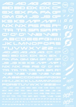 TR Decal 3 Alphabet White(1pc)