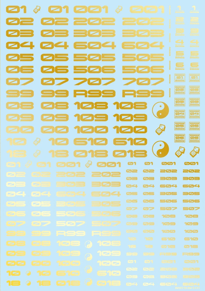 TR Decal 3 Number Gold(1pc) 3 TR Decal 3 Number Gold(1pc)
