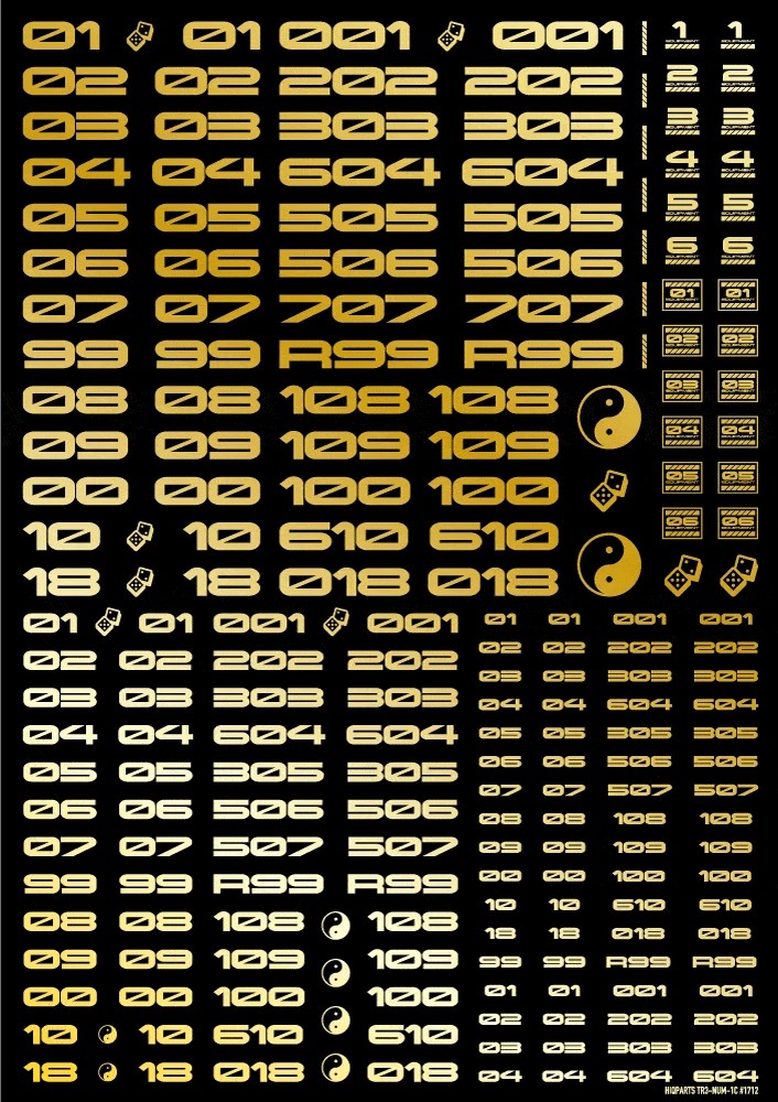 TR Decal 3 Number Gold(1pc) 4 TR Decal 3 Number Gold(1pc) - Image 2