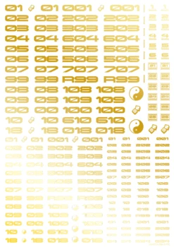 TR Decal 3 Number Gold(1pc) 9 TR Decal 3 Number Gold(1pc) -Model Circuit Shop TR3 N GLD 3