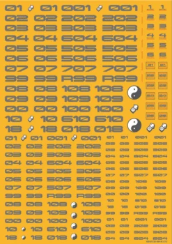 TR Decal 3 Number Gray(1pc) -Model Circuit Shop TR3 N GRE 3 1