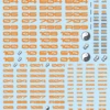TR Decal 3 Number Orange(1pc) -Model Circuit Shop TR3 N ORE 1 1