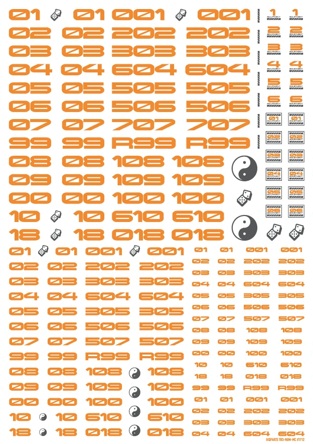 TR Decal 3 Number Orange(1pc) 4 TR Decal 3 Number Orange(1pc) - Image 2