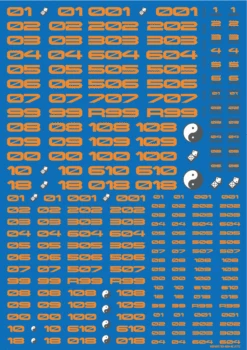 TR Decal 3 Number Orange(1pc) 9 TR Decal 3 Number Orange(1pc) -Model Circuit Shop TR3 N ORE 3 1