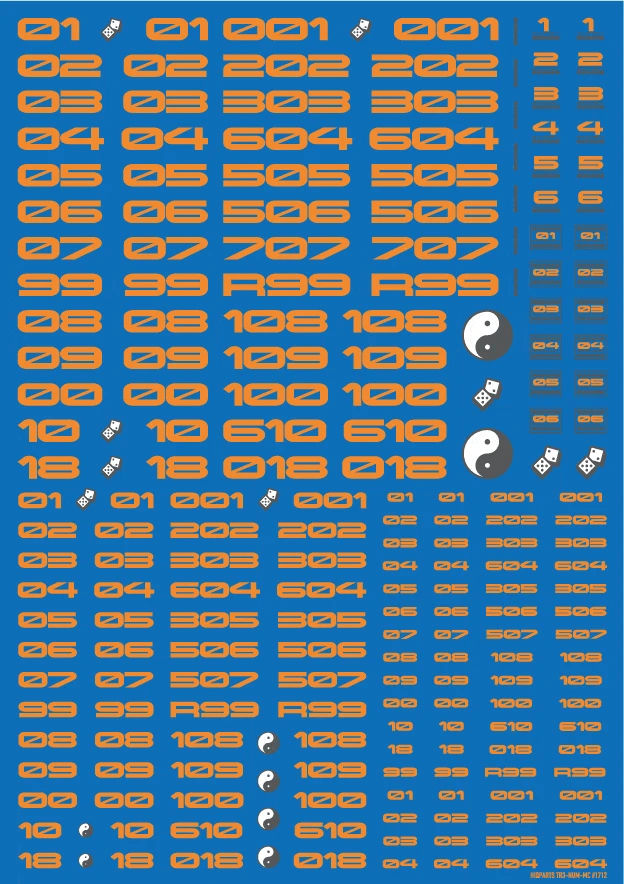 TR Decal 3 Number Orange(1pc) 5 TR Decal 3 Number Orange(1pc) - Image 3