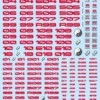 TR Decal 3 Number Red(1pc) -Model Circuit Shop TR3 N RED 1