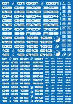 TR Decal 3 Number White(1pc) 9 TR Decal 3 Number White(1pc) -Model Circuit Shop TR3 N WHI 3
