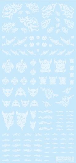 Tattoo Decal 02 "Skull" Clear White(1pc)