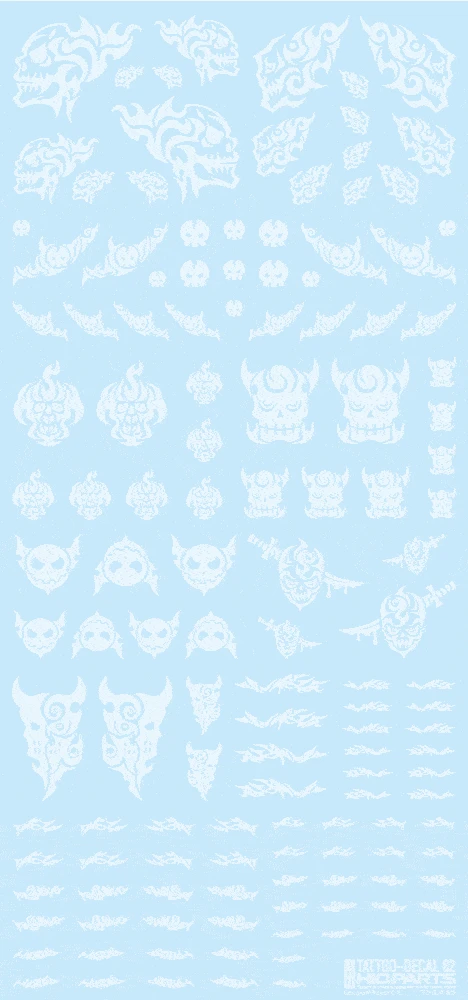 Tattoo Decal 02 "Skull" Clear White(1pc) 3 Tattoo Decal 02 "Skull" Clear White(1pc)