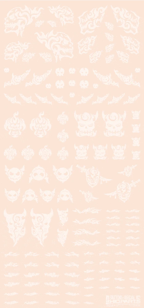 Tattoo Decal 02 "Skull" Clear White(1pc) 4 Tattoo Decal 02 "Skull" Clear White(1pc) - Image 2