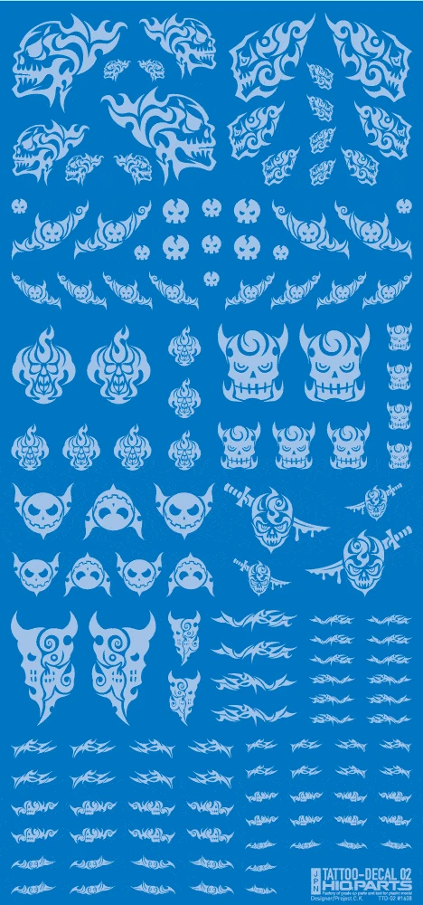 Tattoo Decal 02 "Skull" Clear White(1pc) 5 Tattoo Decal 02 "Skull" Clear White(1pc) - Image 3