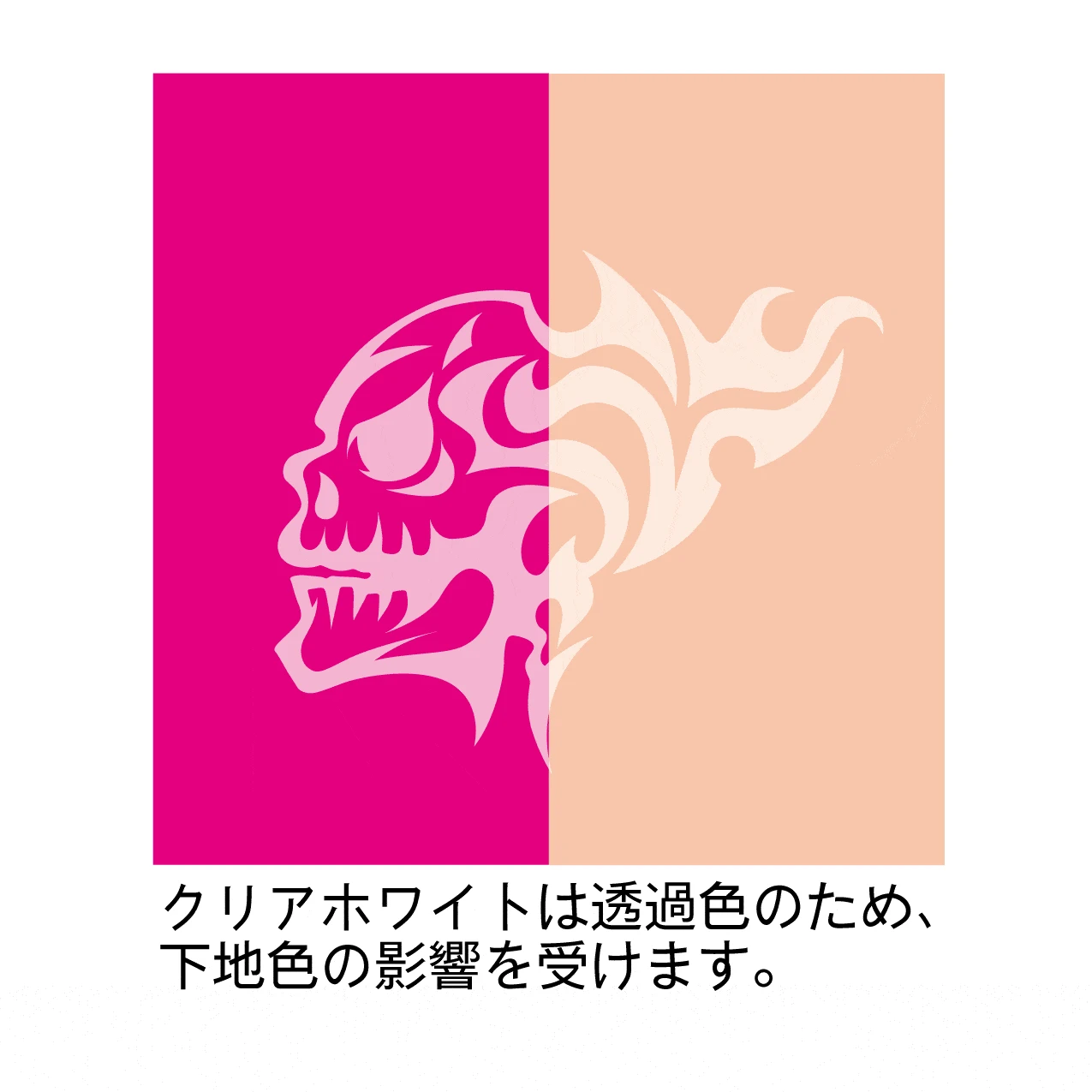 Tattoo Decal 02 "Skull" Clear White(1pc) 6 Tattoo Decal 02 "Skull" Clear White(1pc) - Image 4