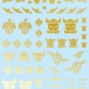 Tattoo Decal 02 "Skull" Gold(1pc) -Model Circuit Shop TTD 02 GLD 01 1