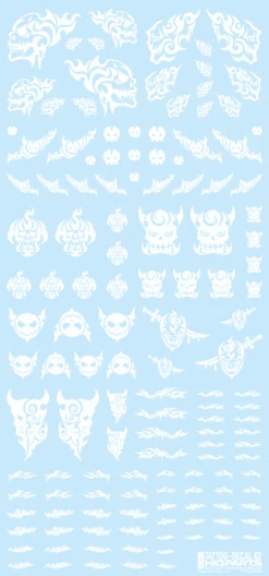 Tattoo Decal 02 "Skull" White(1pc)