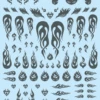 Tattoo Decal 03 "Fire" Tattoo Gray(1pc) 2 Tattoo Decal 03 "Fire" Tattoo Gray(1pc) -Model Circuit Shop TTD 03 GRE 01
