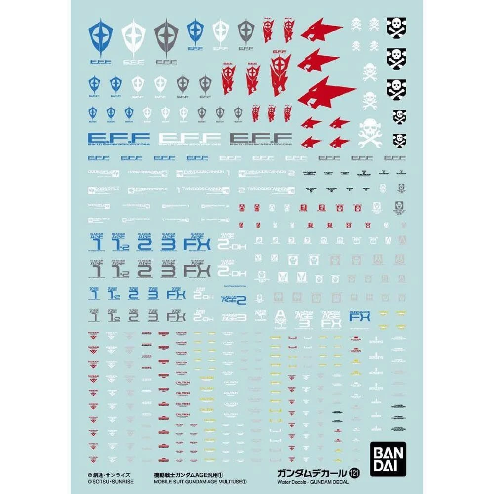 Bandai GD-121 HG GUNDAM AGE SERIES DECAL 4 Bandai GD-121 HG GUNDAM AGE SERIES DECAL - Image 2