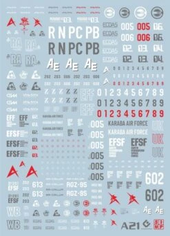 A21 UC0087 Insignias Decal Sheet